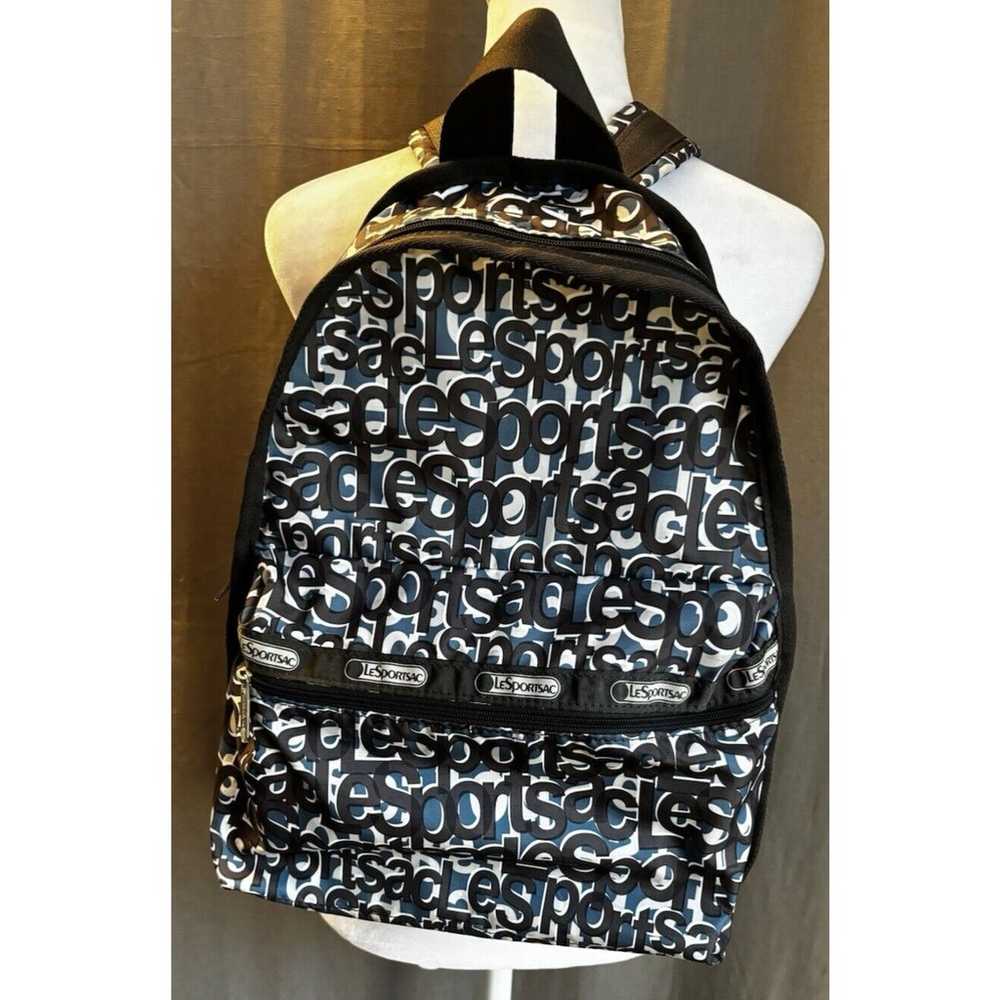 LeSportsac Rucksack Daypack Backpack Nylon Logo p… - image 7