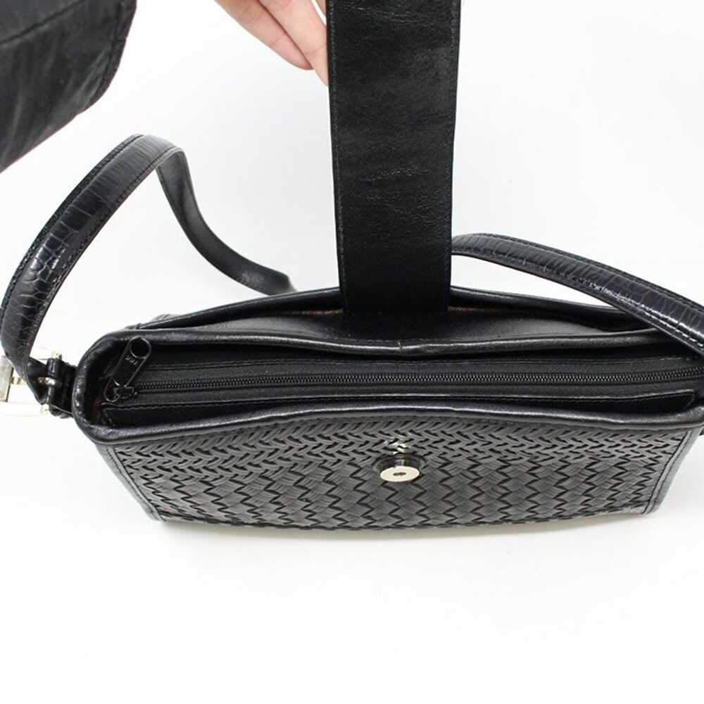 Brighton Brazilian Bree Leather Woven Bag Black - image 8