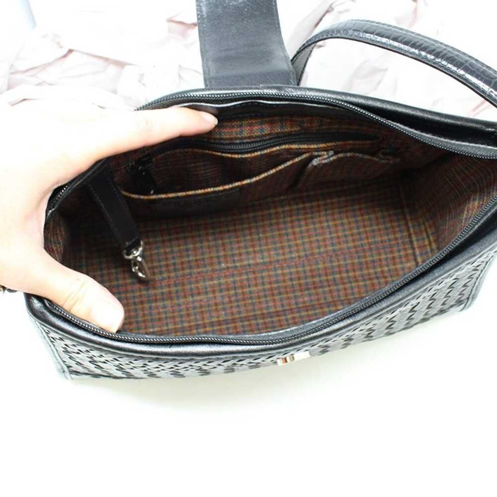 Brighton Brazilian Bree Leather Woven Bag Black - image 9