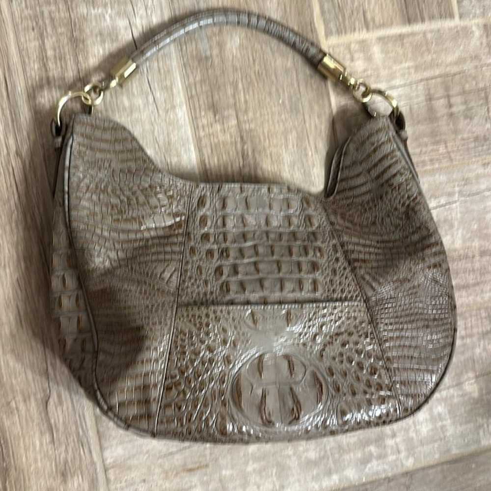 BRAHMIN Carmela Melbourne Hobo Shoulder Bag Croc-… - image 1