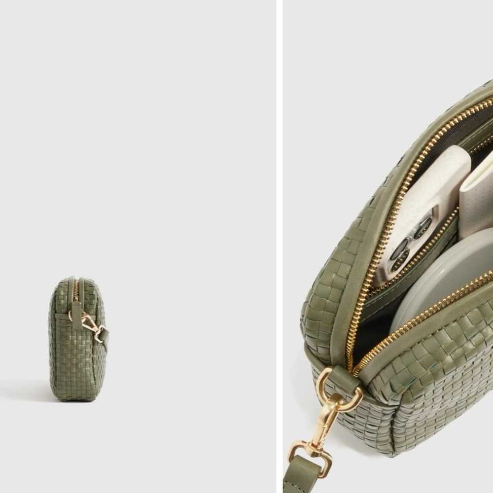 Quince Italian Leather Woven Crossbody Bag Olive - image 2