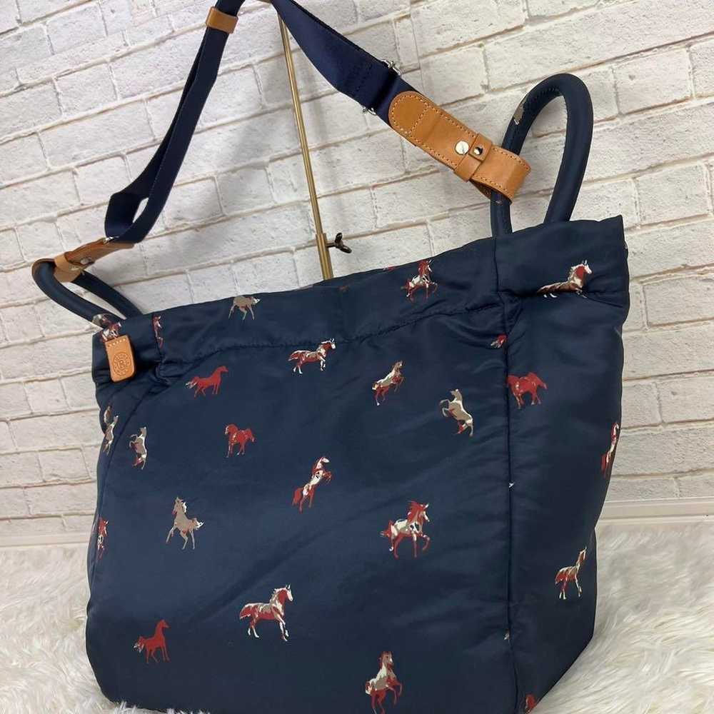 russet LASCOTE horse pattern 2WAY bag - image 2