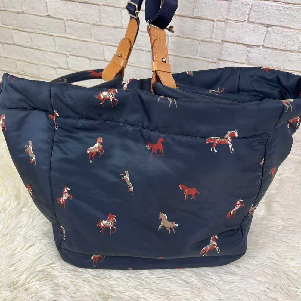 russet LASCOTE horse pattern 2WAY bag - image 4