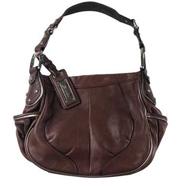 B Makowsky brown leather shoulder hobo bag