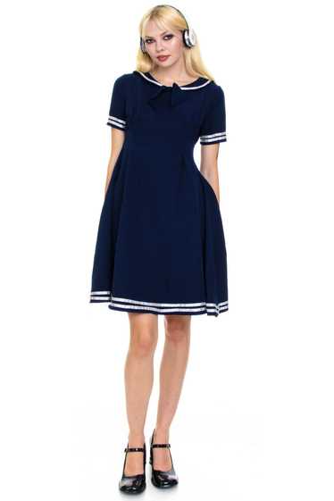 Vintage Y2K Little Navy Sailor Dress - S