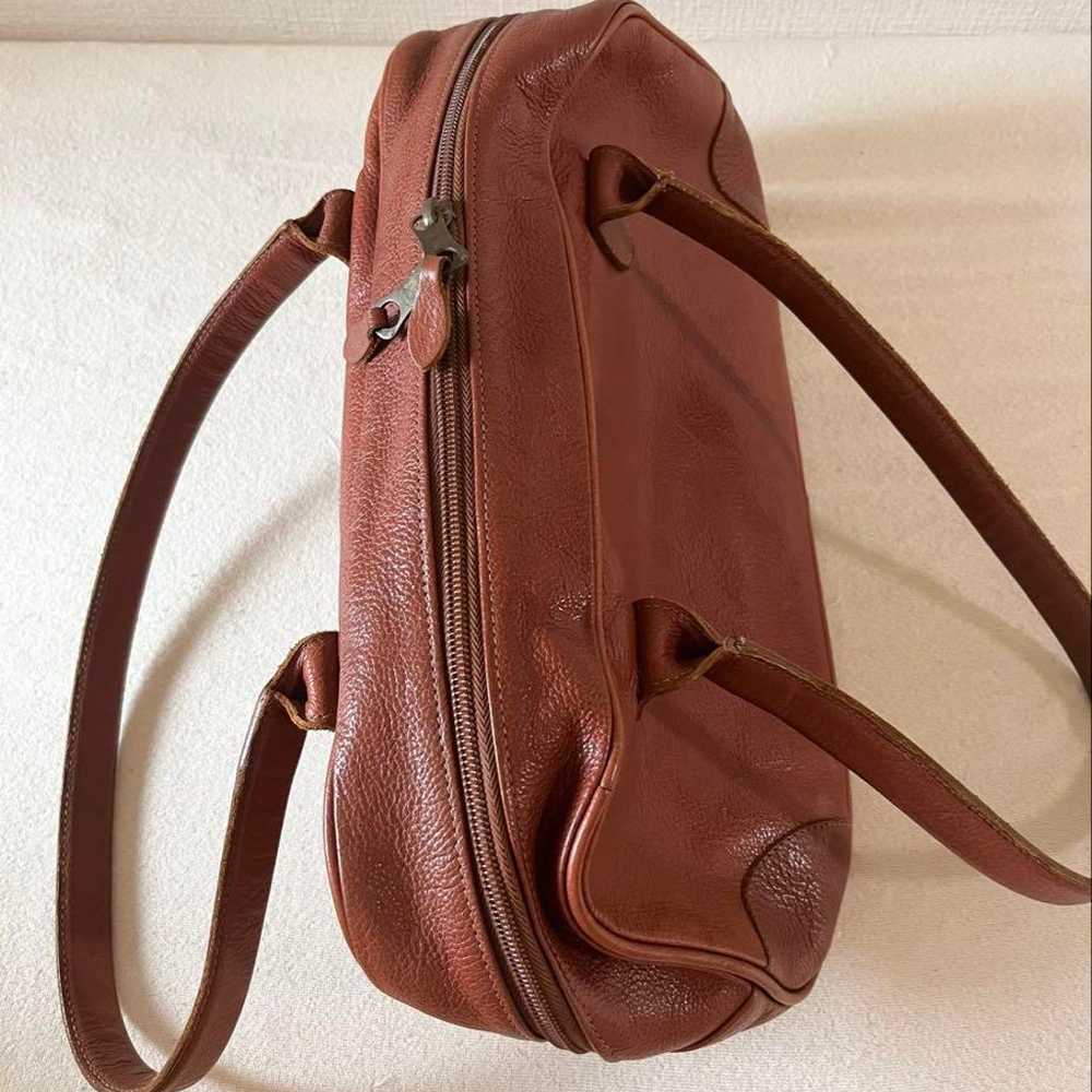 Il Bisonte Mini Boston Bag Rare Leather Brown Imp… - image 12