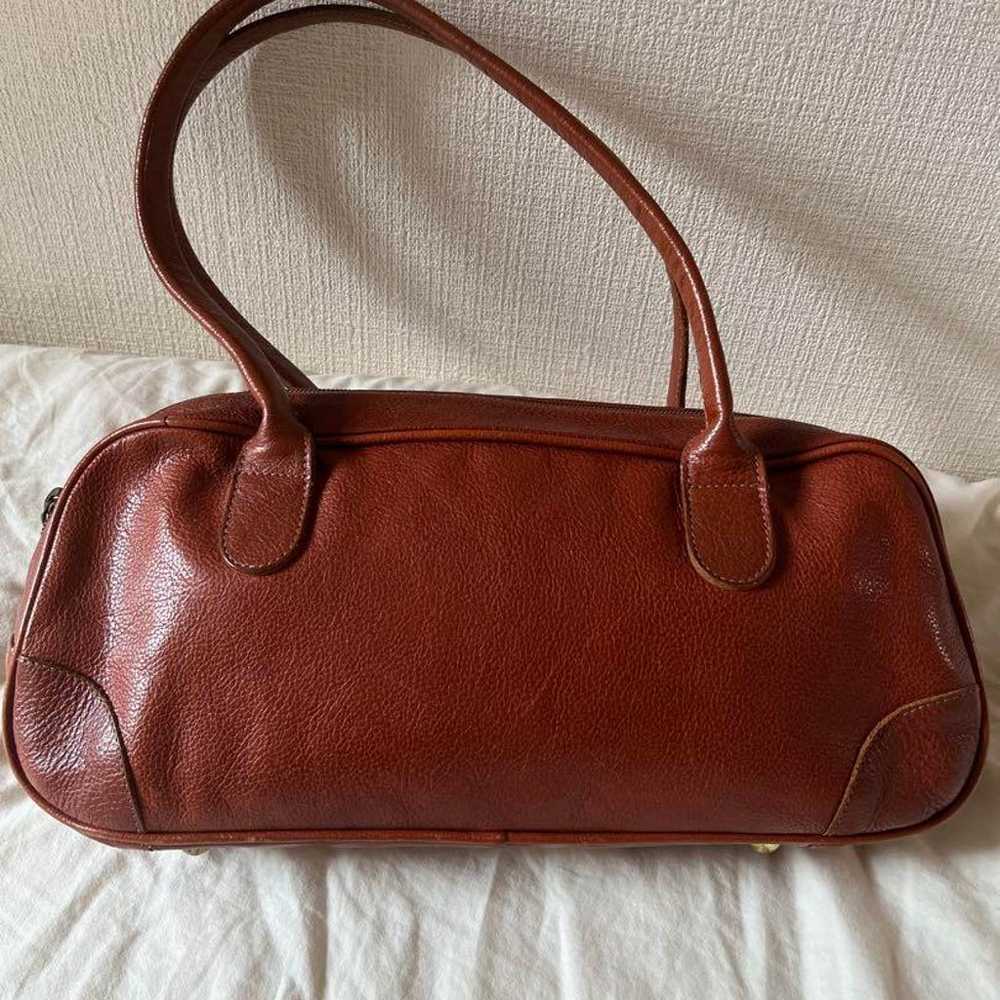 Il Bisonte Mini Boston Bag Rare Leather Brown Imp… - image 2