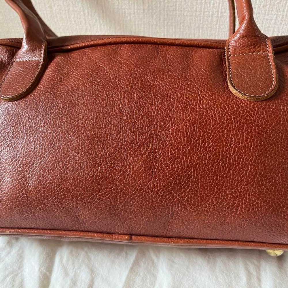 Il Bisonte Mini Boston Bag Rare Leather Brown Imp… - image 3