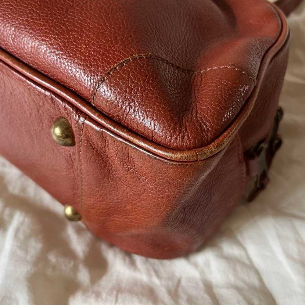 Il Bisonte Mini Boston Bag Rare Leather Brown Imp… - image 7