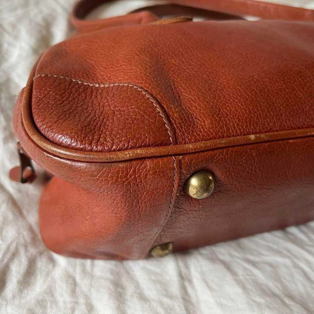 Il Bisonte Mini Boston Bag Rare Leather Brown Imp… - image 8