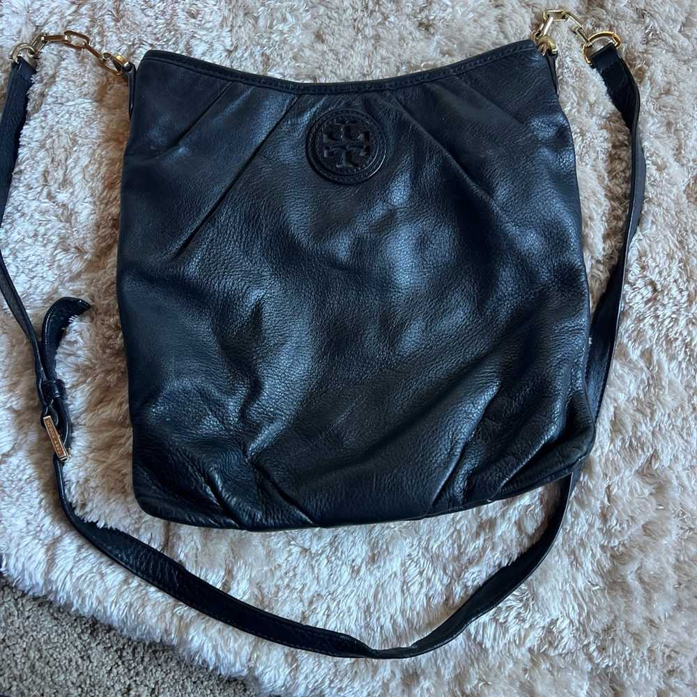 Tory Burch Crossbody Satchel Black EUC - image 1