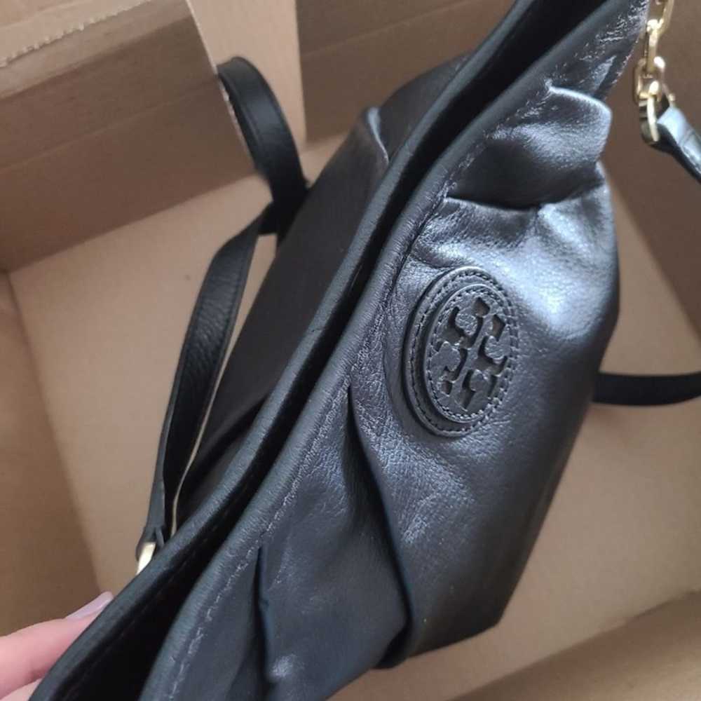 Tory Burch Crossbody Satchel Black EUC - image 3