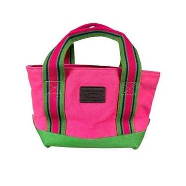 Vintage Tommy Hilfiger Canvas Tote Watermelon Pin… - image 1