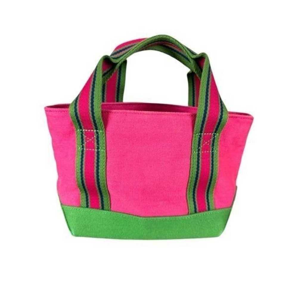 Vintage Tommy Hilfiger Canvas Tote Watermelon Pin… - image 2