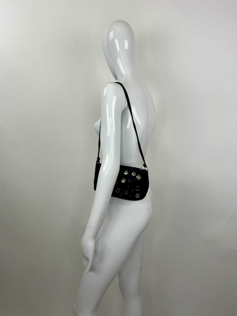 Prada Eyelet & Jewel Satin Shoulder Bag - image 4