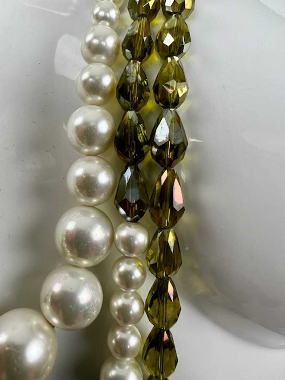 Butler & Wilson Iridescent Bead & Pearl Layered C… - image 10