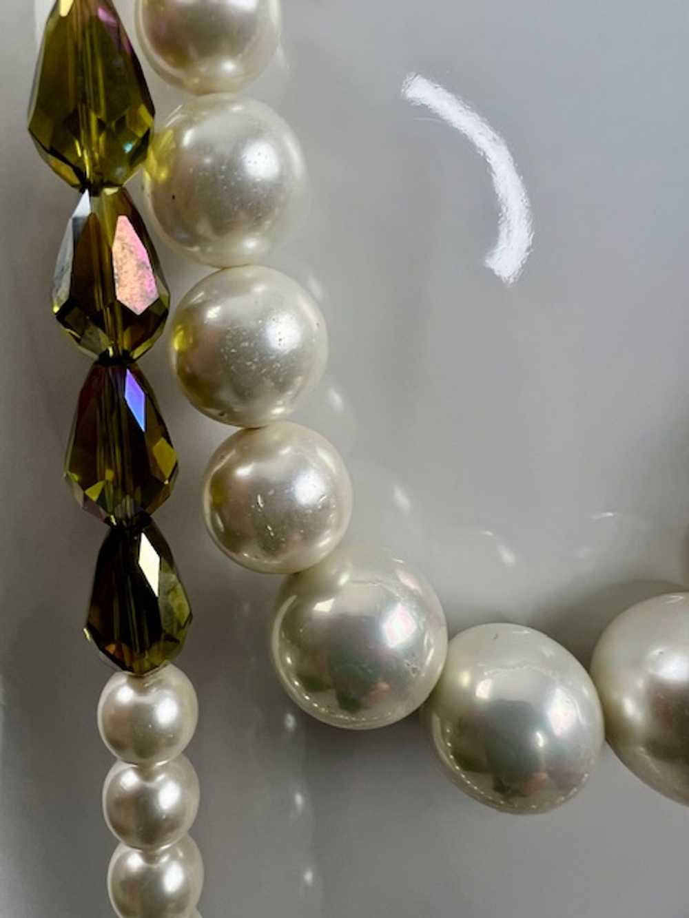 Butler & Wilson Iridescent Bead & Pearl Layered C… - image 9