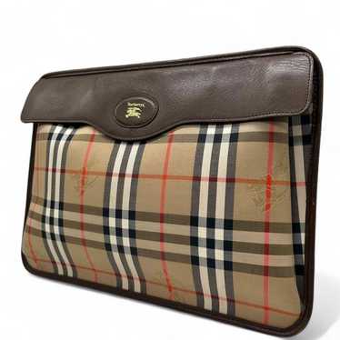 Burberry Clutch Bag T7 Nova Check Shadow Horse Da… - image 1