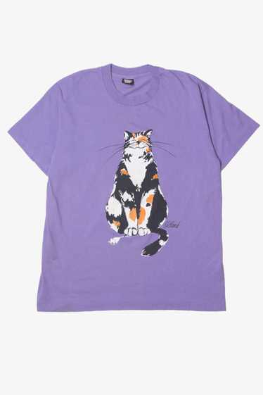 Vintage Cat Front/Back T-Shirt - image 1