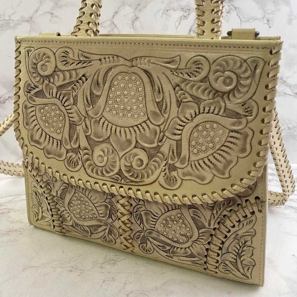 Carving Tribes Genuine Leather Satchel Bag - image 1