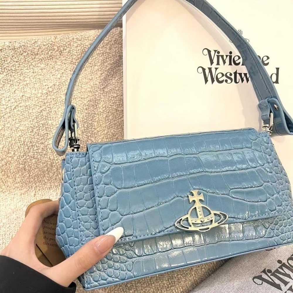 Vivienne Westwood Hazel Shoulder Bag Blue Medium … - image 1