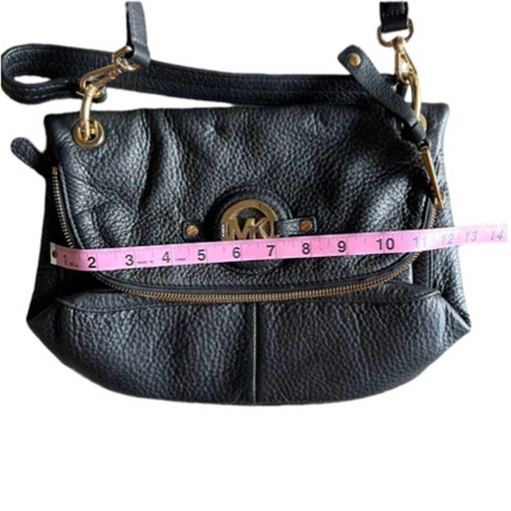 Michael Kors Black Textured Leather Crossbody Pur… - image 10