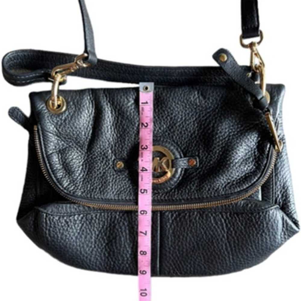 Michael Kors Black Textured Leather Crossbody Pur… - image 11