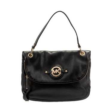 Michael Kors Black Textured Leather Crossbody Pur… - image 1