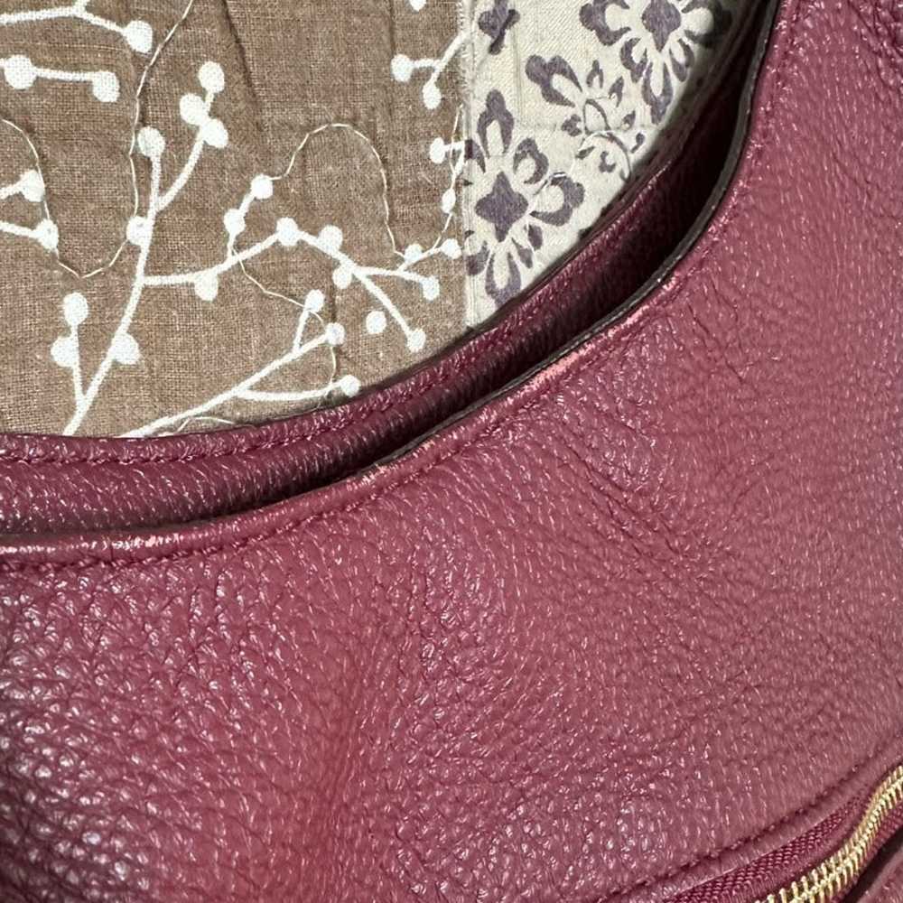 Michael Kors Burgundy Oxblood Leather Hobo Should… - image 10