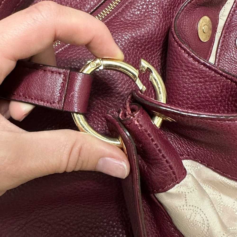 Michael Kors Burgundy Oxblood Leather Hobo Should… - image 11