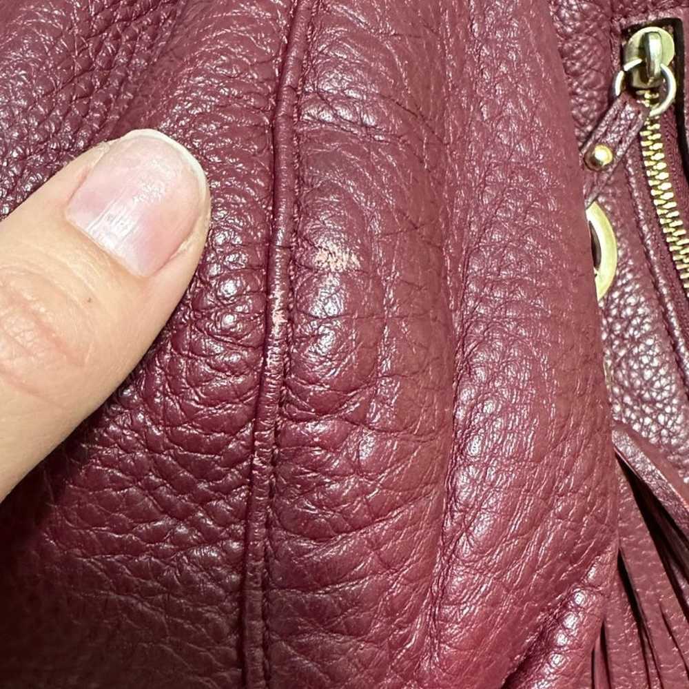 Michael Kors Burgundy Oxblood Leather Hobo Should… - image 8