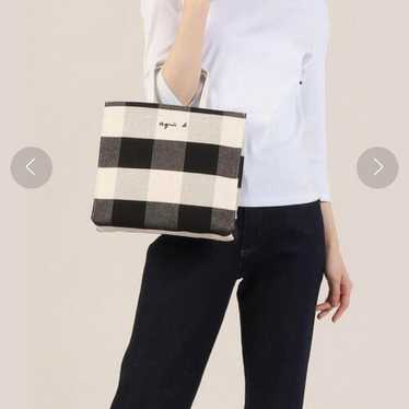 Agnes B. Voyage Tote Bag Gingham Check. - image 1