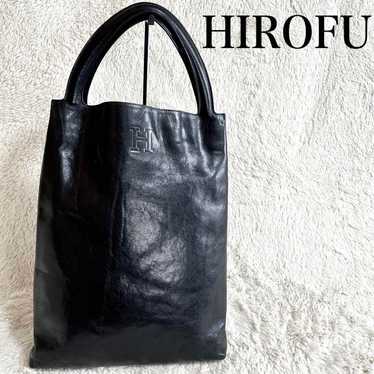 Brand new HIROFU vertical H logo all leather tote 