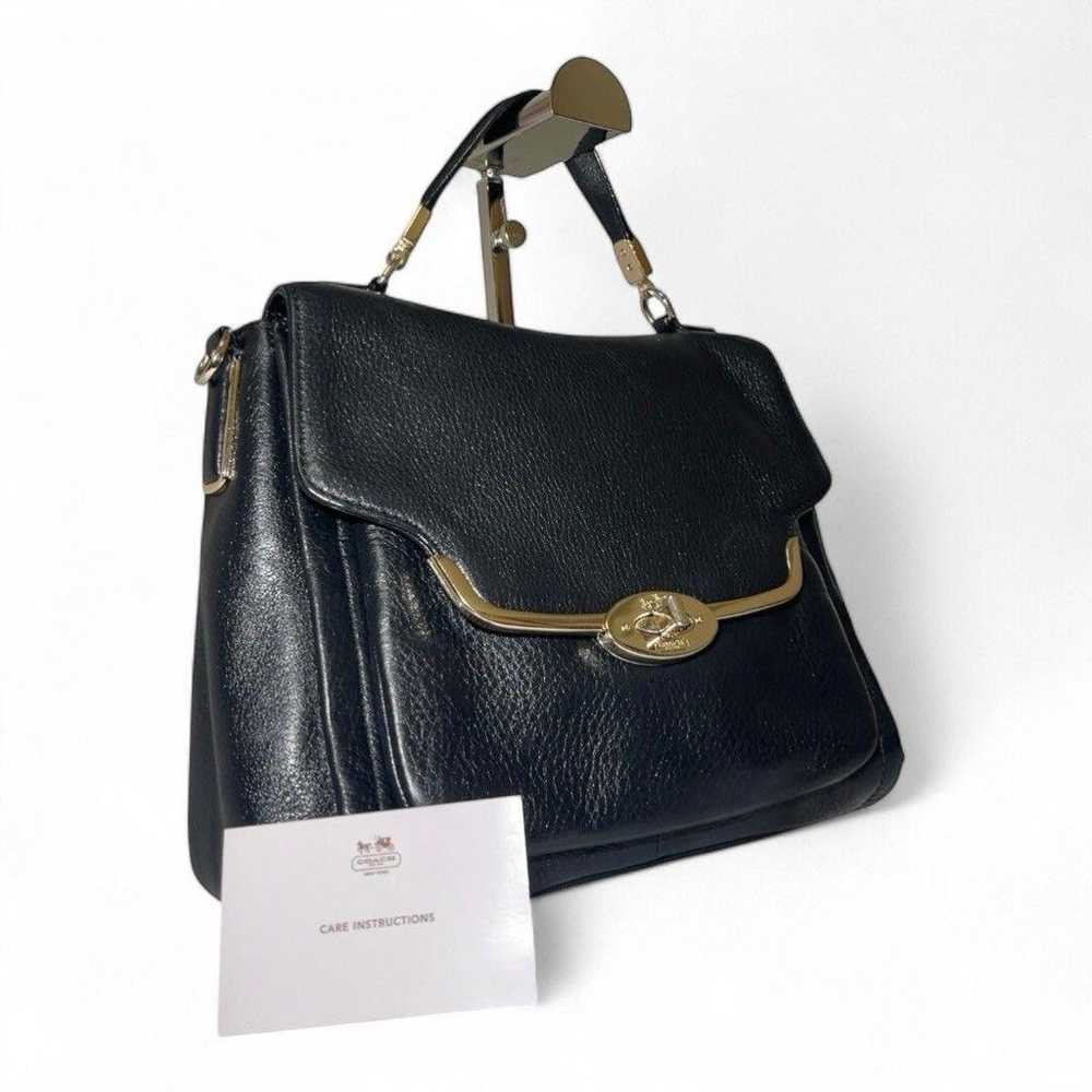 COACH Madison handbag black turn-lock - image 1