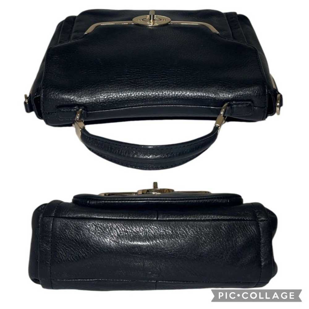 COACH Madison handbag black turn-lock - image 5