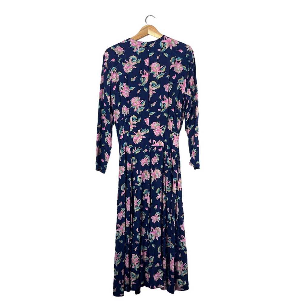 Claiborne Vintage Blue Floral Liz Claiborne Cotta… - image 3