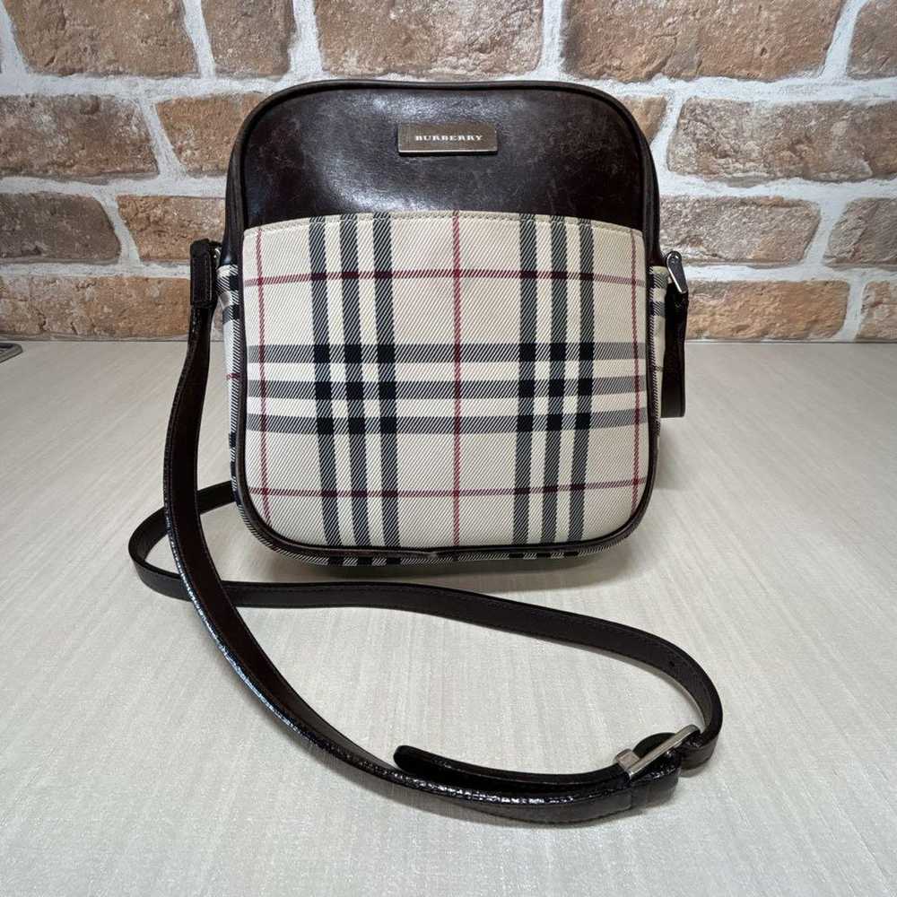 Burberry Shoulder Bag Nova Check Canvas Leather B… - image 2