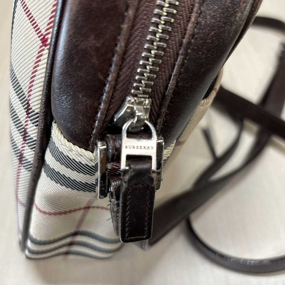 Burberry Shoulder Bag Nova Check Canvas Leather B… - image 7