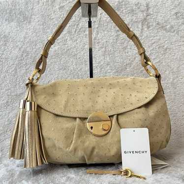 GIVENCHY Ostrich Leather Beige Bag Vintage