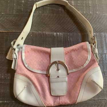 Vtg Y2K Rare 2000 Coach hampton hobo bags pink han