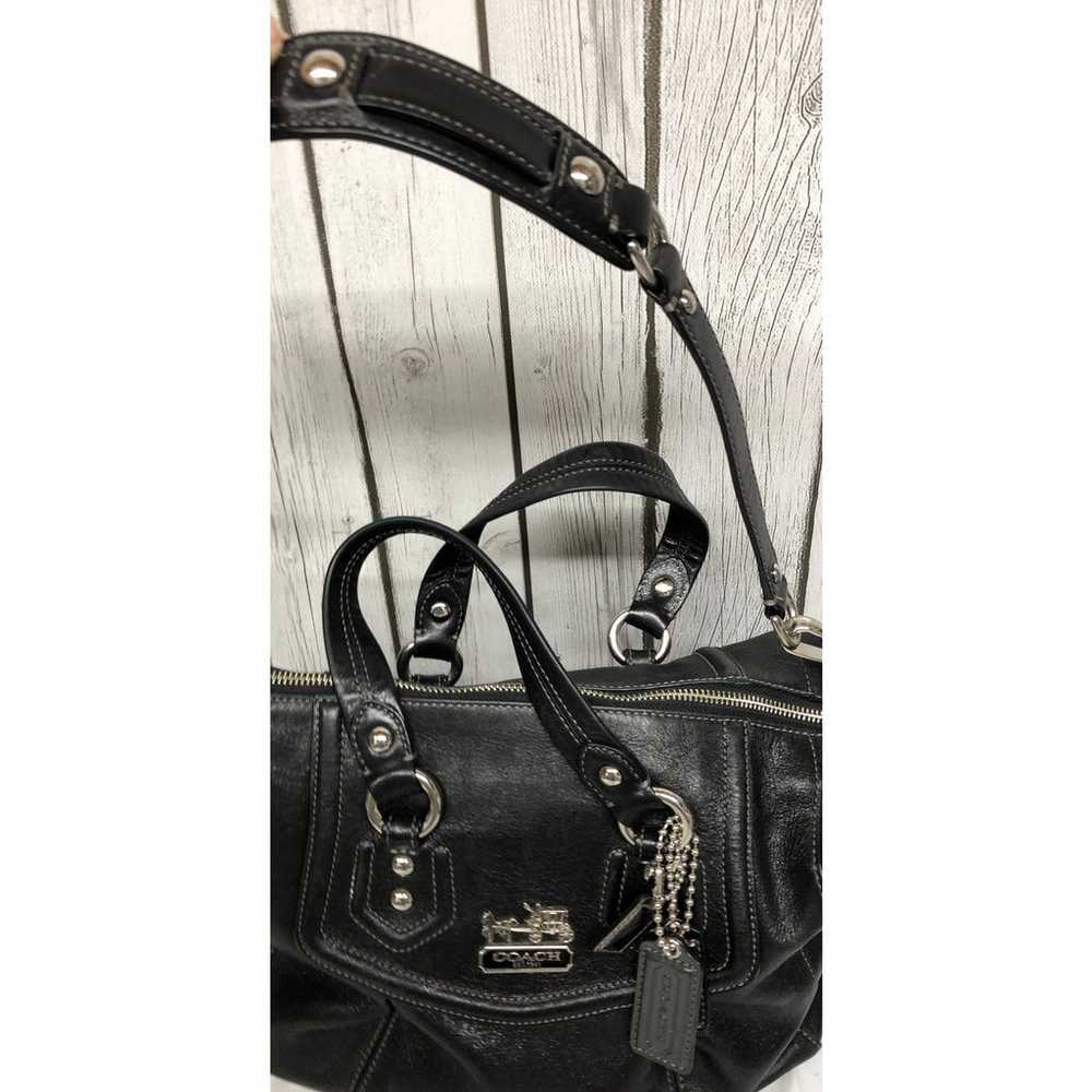 Coach Black Leather Satchel/Shoulder Bag - image 11