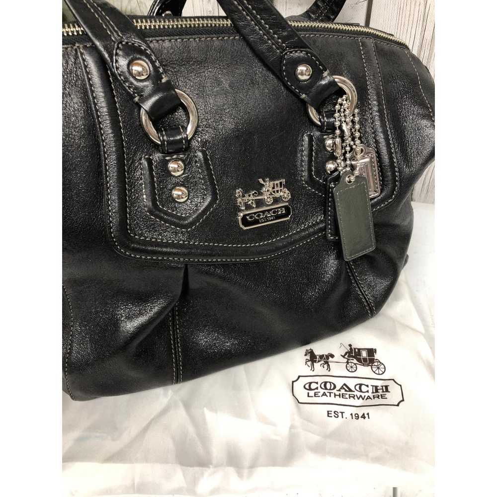 Coach Black Leather Satchel/Shoulder Bag - image 1