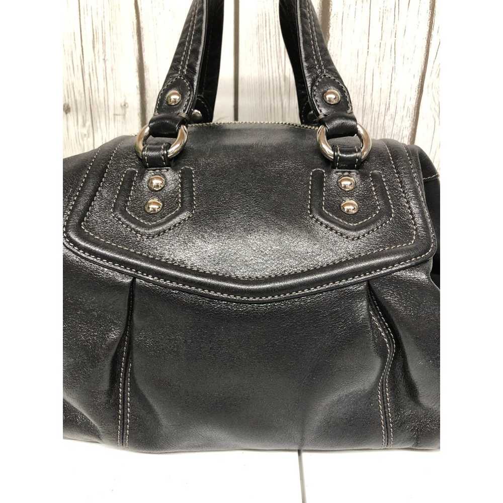 Coach Black Leather Satchel/Shoulder Bag - image 4