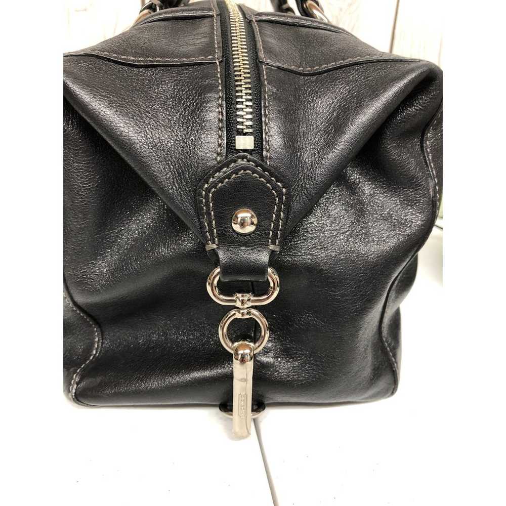 Coach Black Leather Satchel/Shoulder Bag - image 5