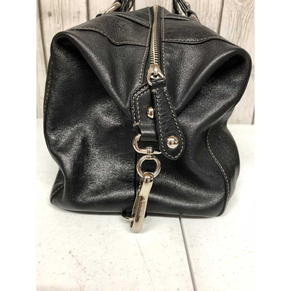 Coach Black Leather Satchel/Shoulder Bag - image 6