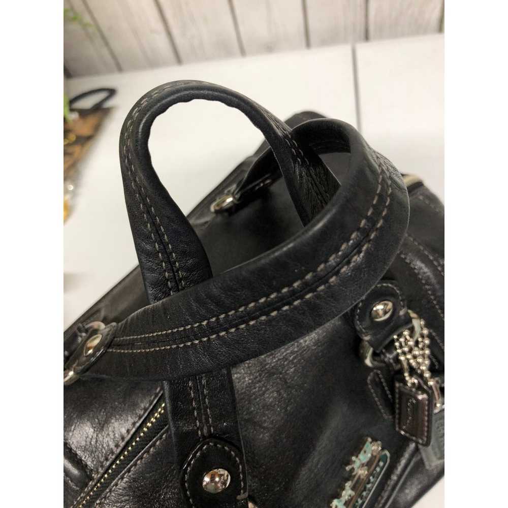 Coach Black Leather Satchel/Shoulder Bag - image 7