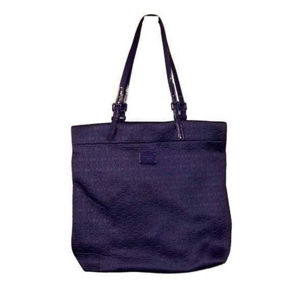 Michael Kors Signature Neoprene large purple tote - image 1