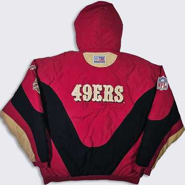 Vintage STARTER NFL SF San Francisco 49ers Lined Jacket Patches RARE Gray USA shops XL