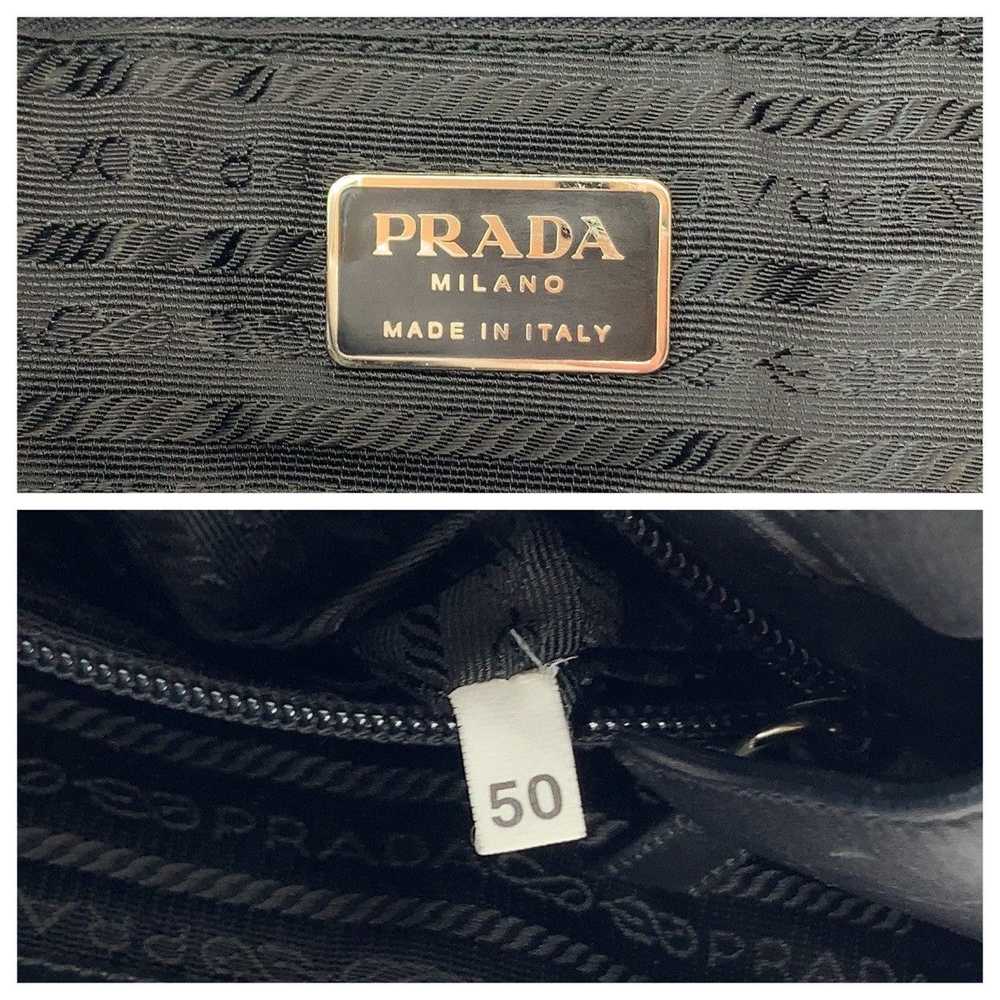 Prada Prada Prada Wool/Leather Tote Bag B9285 Can… - image 4