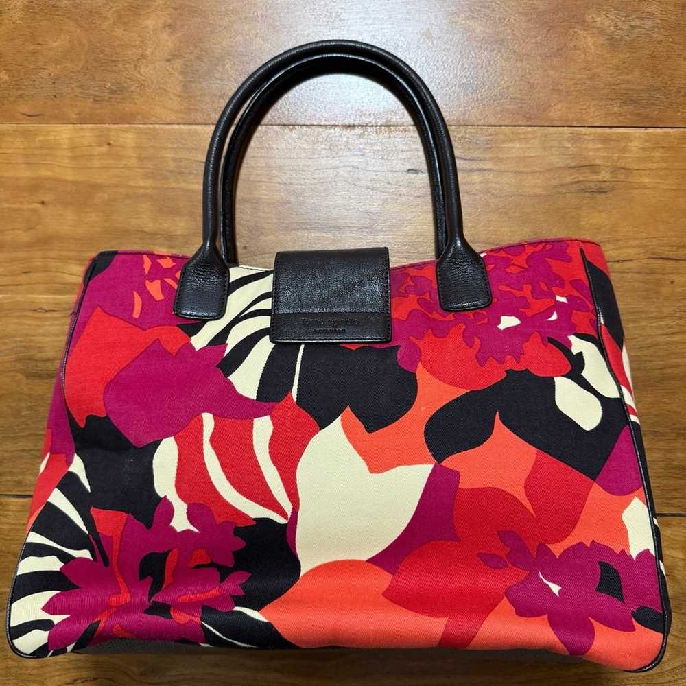 Kate Spade New York handbag red, orange and pink … - image 3